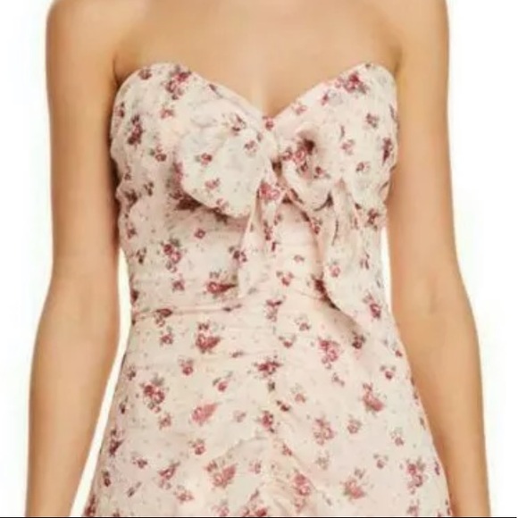 The East Order Blush Ruched Floral Lila Mini Dress - Picture 3 of 10